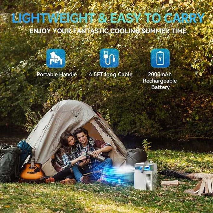 4w1 Nawilżacz powietrza/Przenośny klimatyzator z pudełkami na lód, APP