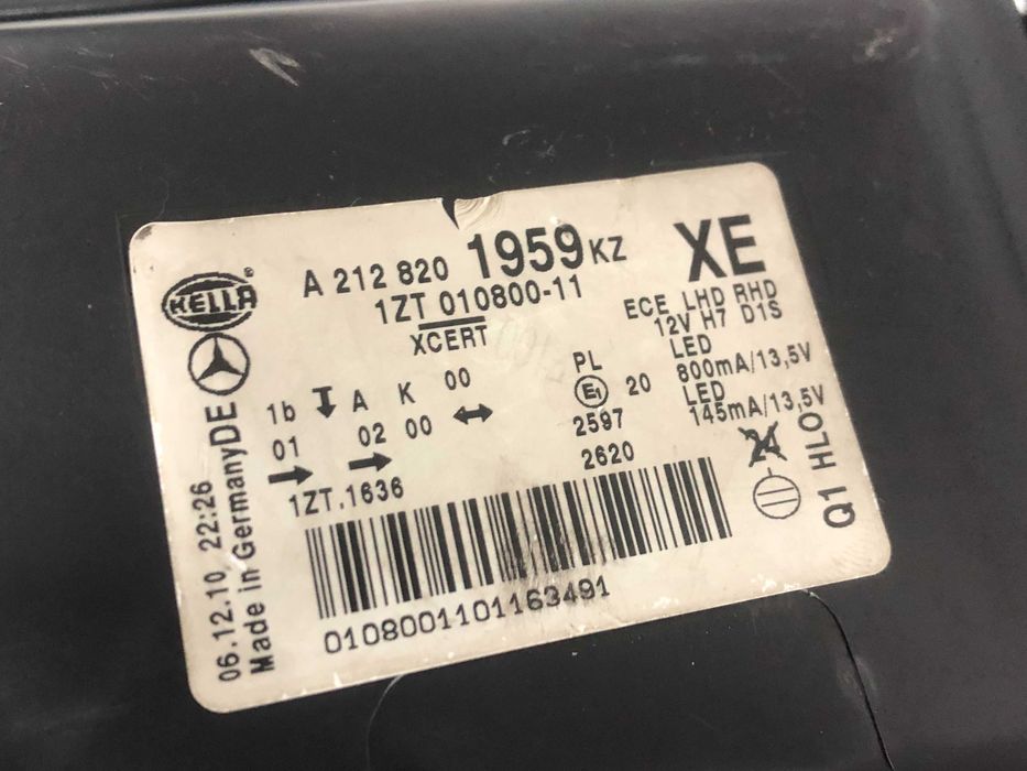 Фара Mercedes W212 Bi-Xenon A2128200239 A2128201959 A2128205861