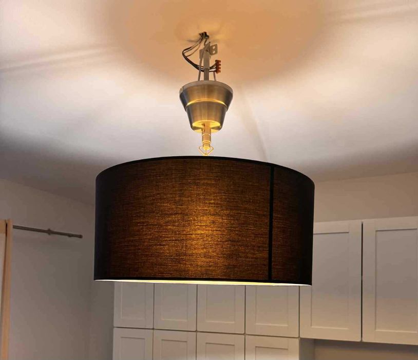 Lampa sufitowa Plafon Drum brazowy