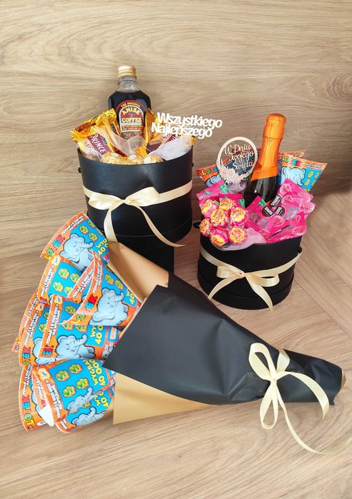 Prezent słodki sweet box że słodyczami lotto, chupa chups zdrapki