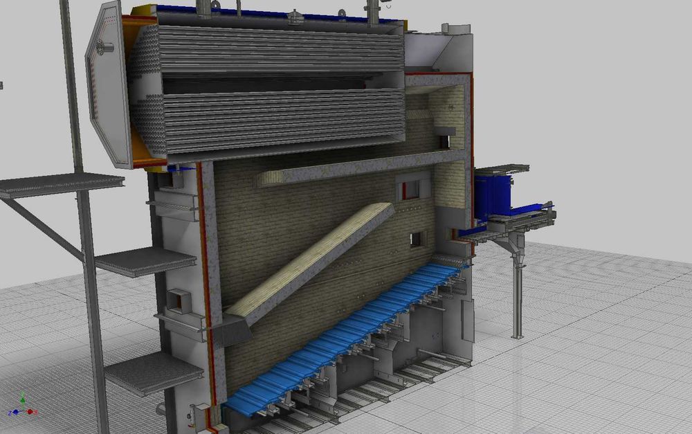 Kocioł na zrębki 1000kw nowy