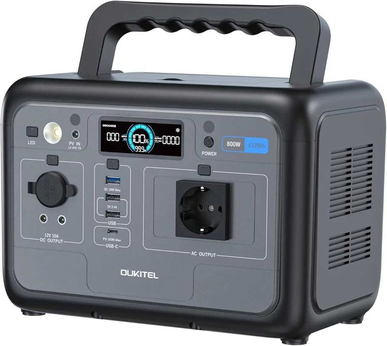 Портативна зарядна станція OUKITEL P800E, 512Wh, 800W в НАЯВНОСТІ !