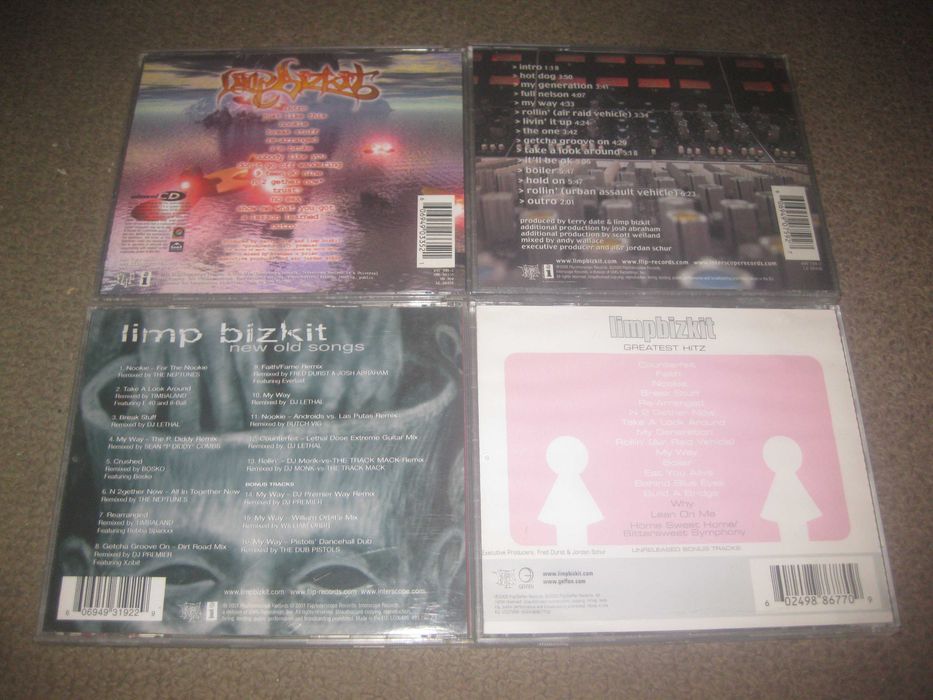 4 CDs dos "Limp Bizkit"