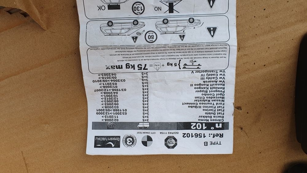 Bagaznik dachowy mercedes citan vw t5 citroen nemo dacia dokker fiat d