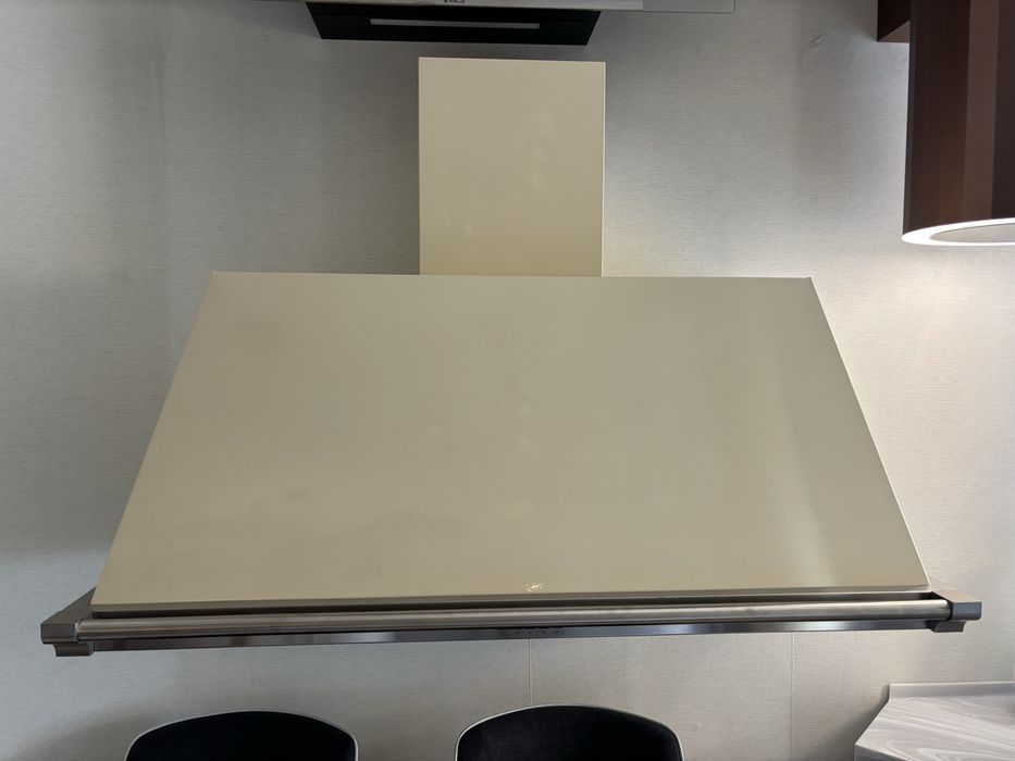 OKAZJA -65% Okap przyścienny STEEL ASCOT 120, kremowy, nowy, fv23%