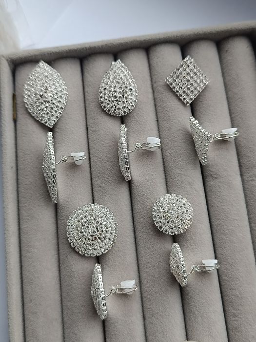 Клипси Сережки святкові,Кафи  Кліпси прокол не потрібен