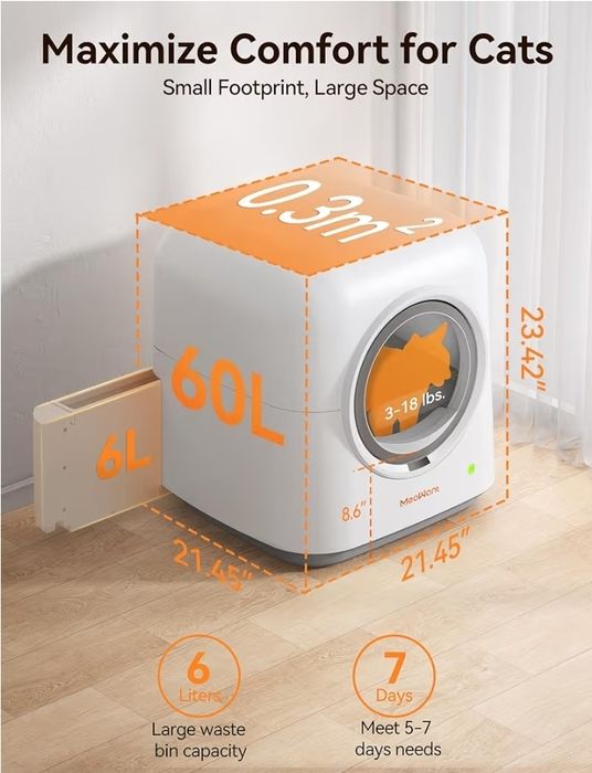 Caixa de areia de gato automática nova
