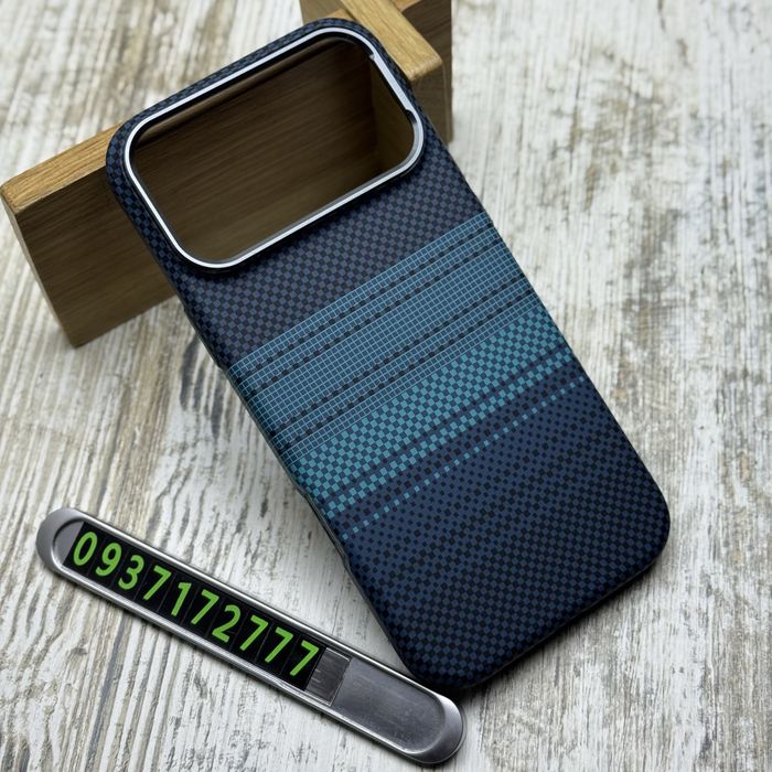 Чехол тонкий Fibra Carbonite MagSafe на iPhone 17 Pro Max/ 17 Pro. Carbon Style Pitaka Чохол