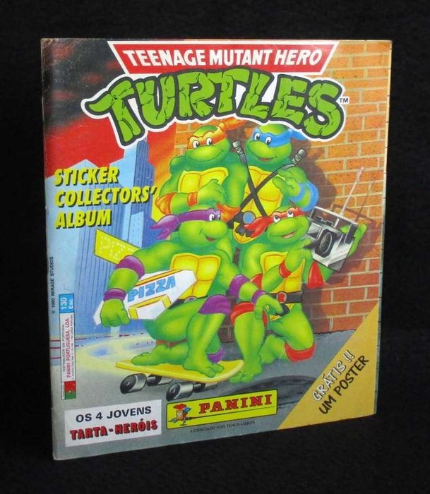 Caderneta Completa Cromos Teenage Mutant Hero Turtles Cromos Panini Peça de Colecção