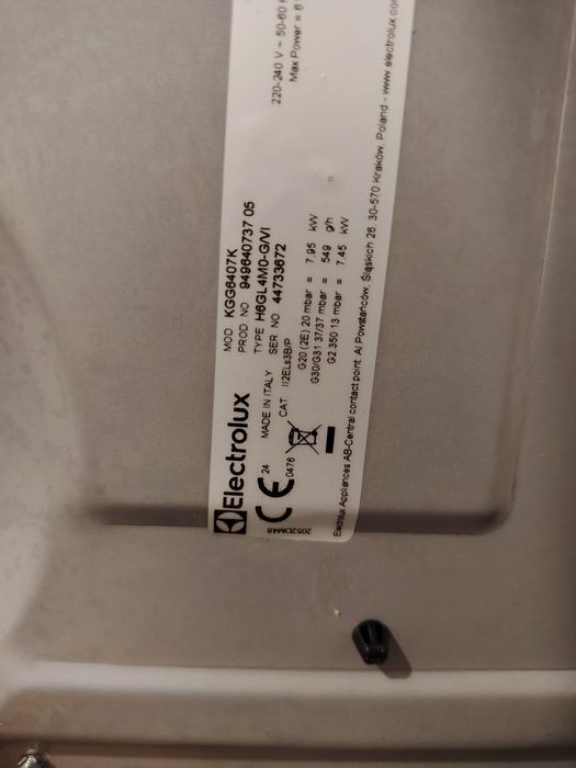 Płyta gazowa ELECTROLUX KGG6407K