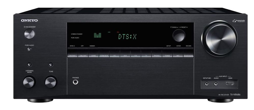 Amplituner Onkyo TX-NR686(B) 7.2-kanałowy odbiornik AV kino domowe