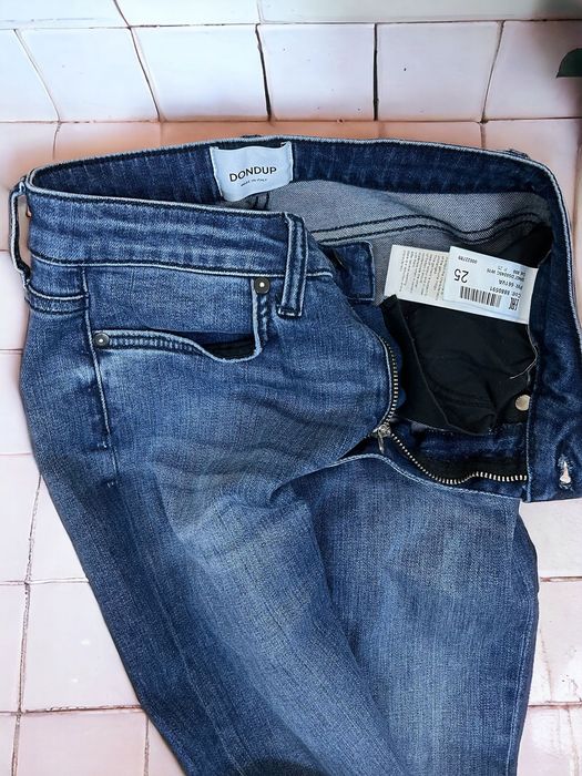 DonDup roz. 25 damskie dżinsy slim z zamkami