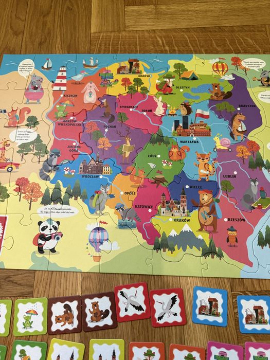 Puzzle Mapa Polski + memory