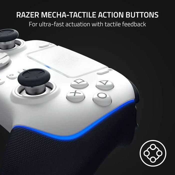 Gamepad (Controle) razer wolverine v2 pro playstation 5/pc Branco