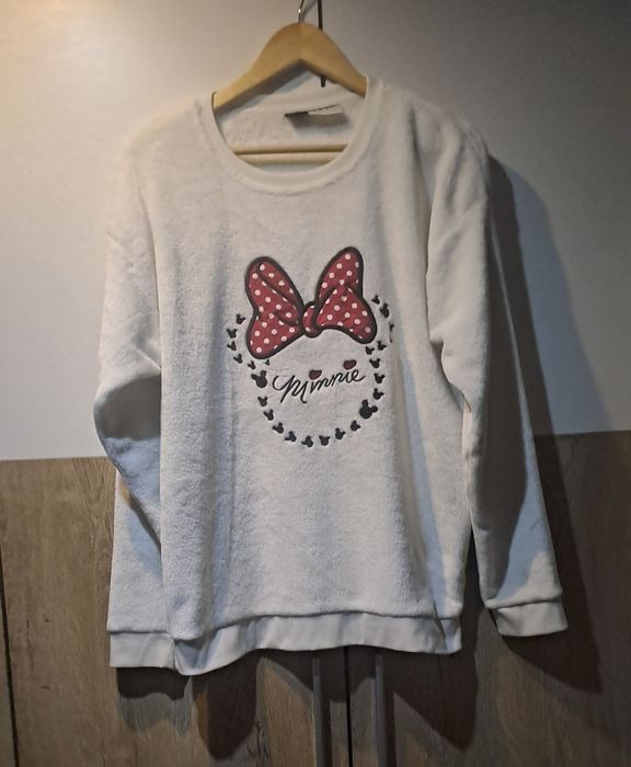 Milutka damska młodzieżowa bluza Disney Minnie Mouse biała ciepła XL 4