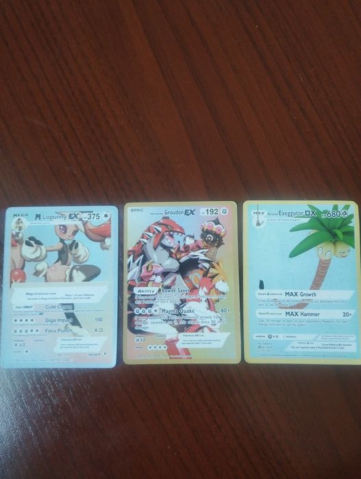 3 Karty z Pokémon