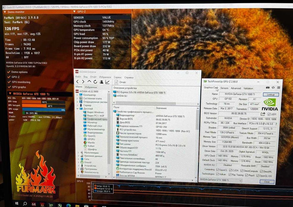 Відеокарта Palit GeForce GTX 1080 Ti GameRock, 11gb