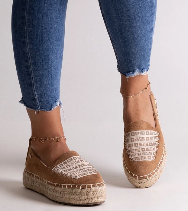 Brązowe espadryle Big Star JJ274892