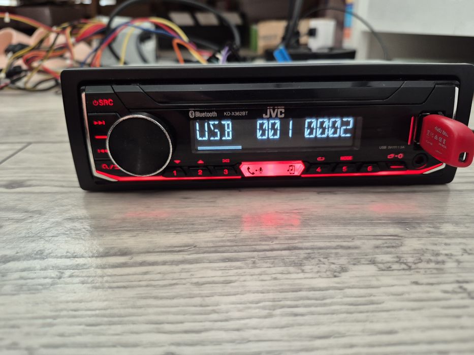 Radio samochodowe JVC 4x50W BLUETOOTH,SPOTIFY,USB,AUX,RDS + gratis
