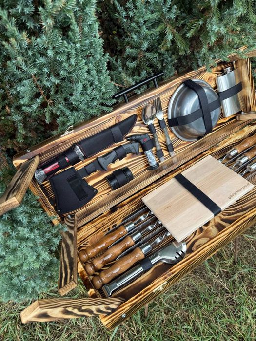 Подарочный набор шампуров в кейсе на подарок мужчине на день рождения