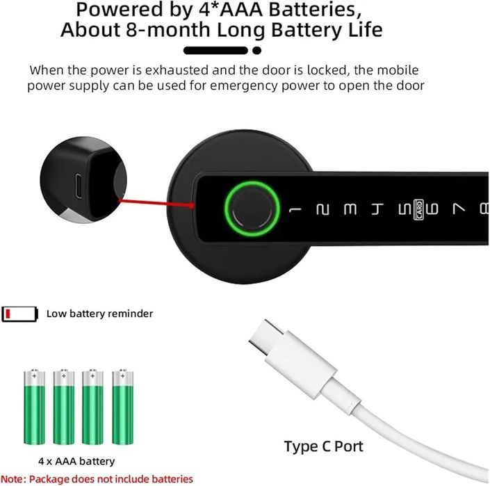Bloqueio eletrónico digital da porta da impressão digital da ALturn M5
