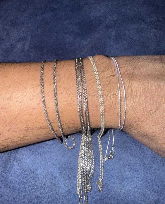 Срібний ланцюжок, серебряная цепочка. В асортименті