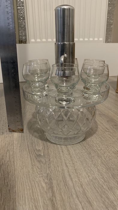 Хрустальный графин(тиш-бар)с помпой