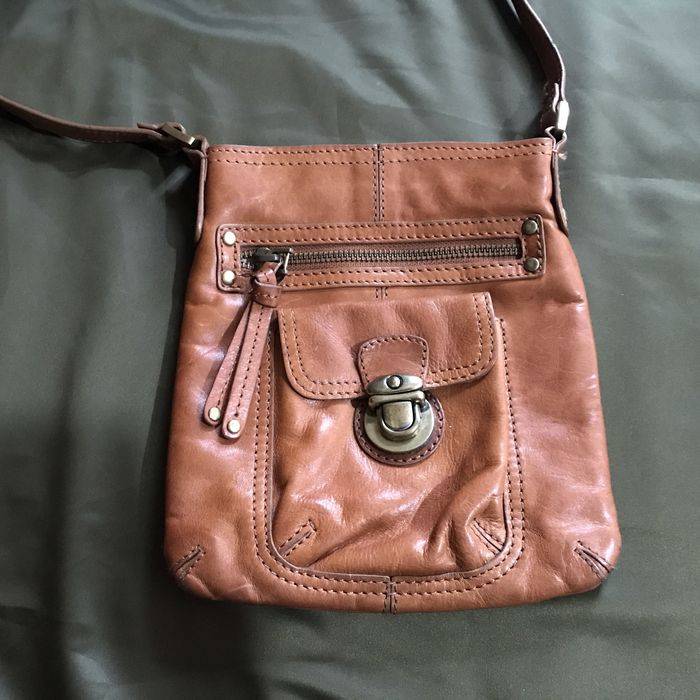 Подарок Мужчине. Фирменная кожаная сумка Oasis. 22/19 см