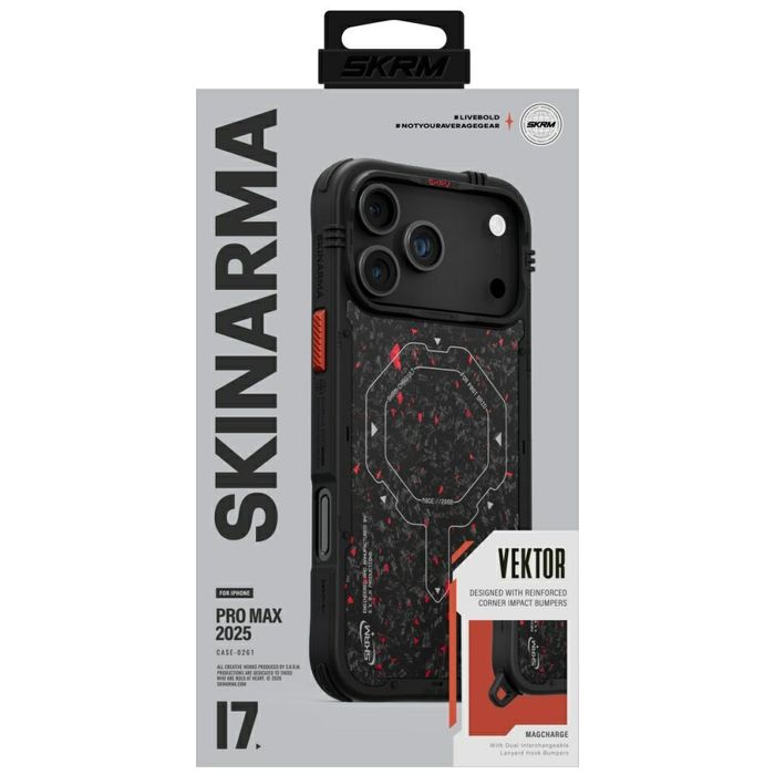 Etui Skinarma Vektor do iPhone 17 Pro Max Magnetic Charging czarny