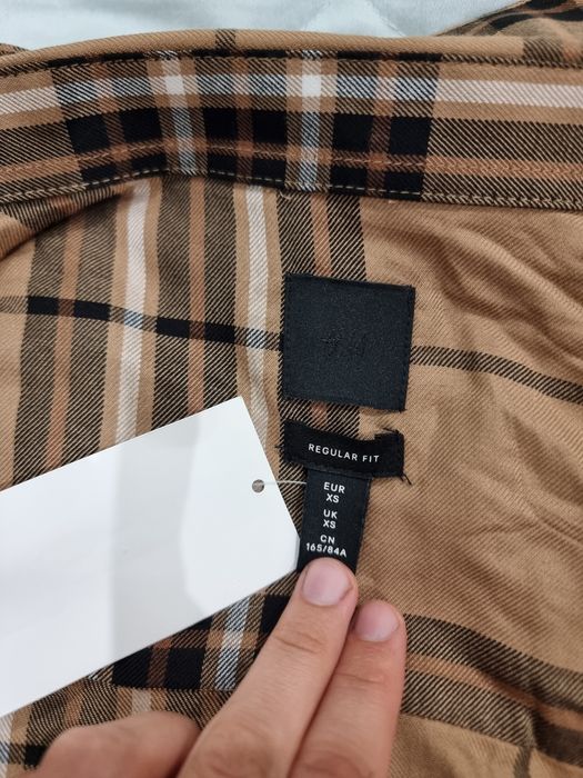 Сорочка  класична чоловіча H&M підліткова нова в клітинку віскоза