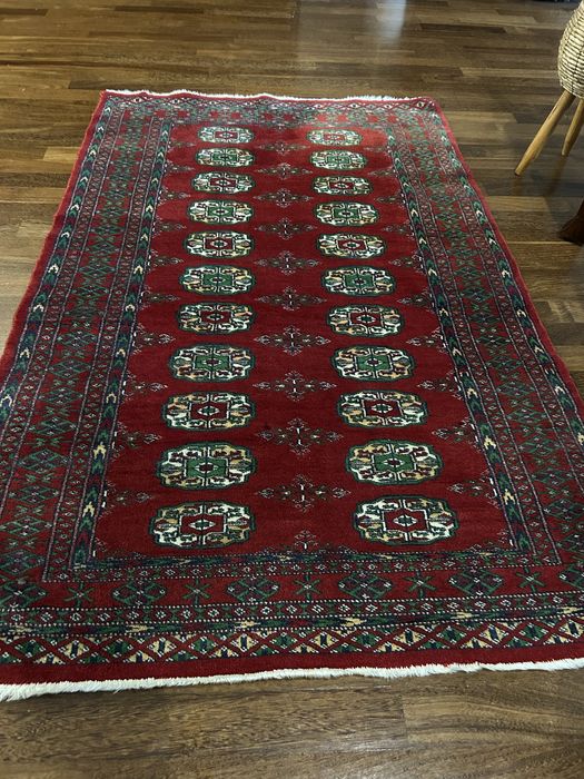 Tapete bukhara, original em pura lã feito à mao, lavado, 148x94