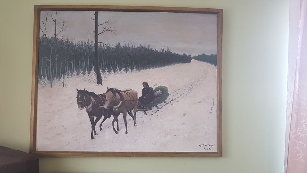 Obraz olejny malowany na płycie