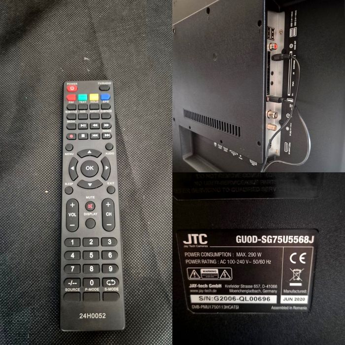 Телевізор JTC 75дюйміі-SG75U5568J; 4K.; UHD