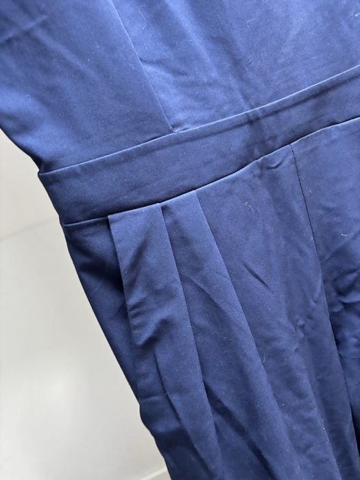 Granatowy kombinezon kombinezon z wiskozy