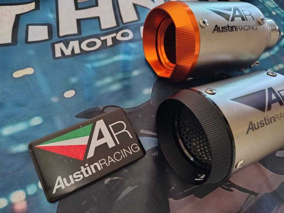 Austin racing GP1R - cinza - ponteira panela de escape moto- 51mm