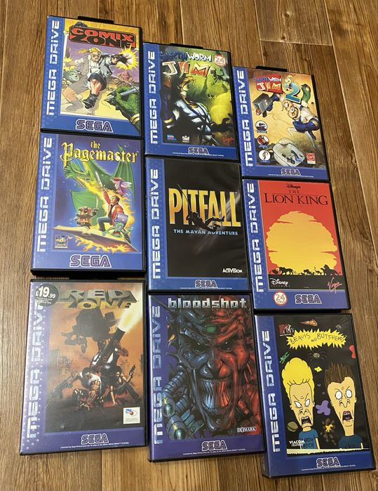 Sega Genesis\MegaDrive: Pitfall, Lion King, Sonic, Terminator, Aladdin