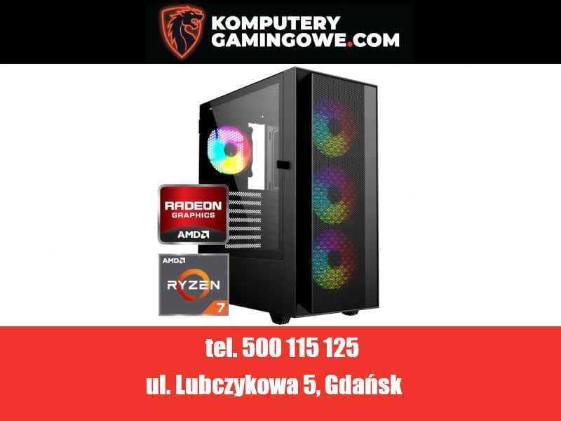 NOWY Komputer Gamingowy 7-5700x Ryzen 16GB RAM 1TB SSD Radeon RX 9060 XT 16GB Win11 Gwarancja Faktura