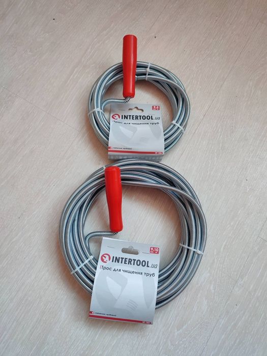 Трос сантехнический для чистки труб  5 м. 10 м