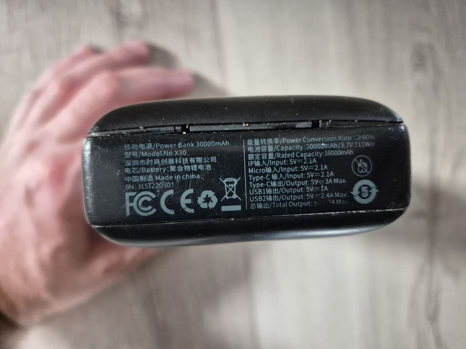 Powerbank Baseus Mini JA 30000mAh 2x USB 3A (czarny