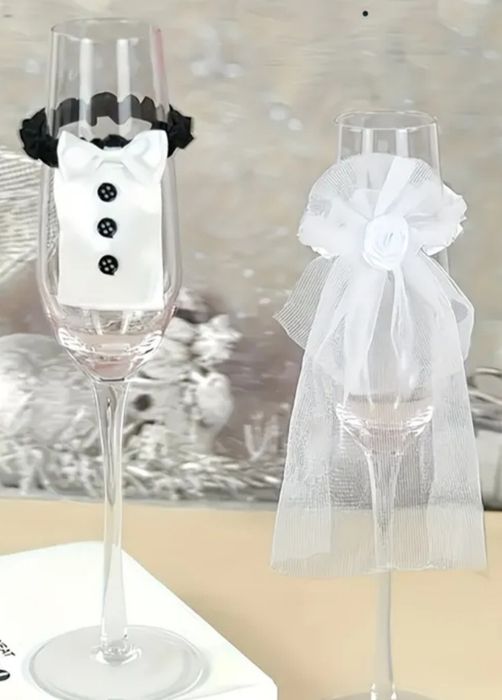 Zestaw ślubny na kieliszki