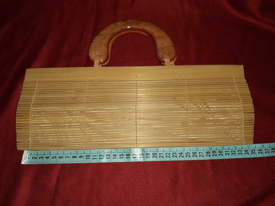 Mala em Bambu c/ Pegas Madeira