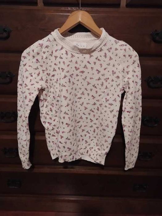 Camisola Branca com flores Rosa Springfield