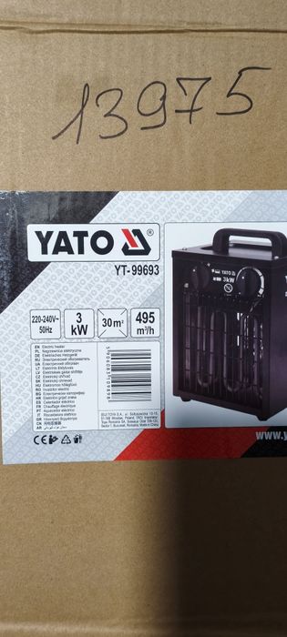 Продам електричний обігрівач YATO YT-99693  3 кВт