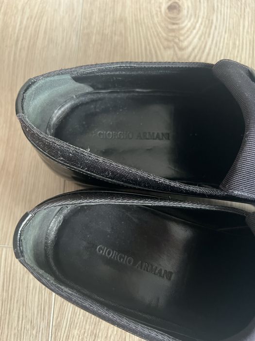 Чоловічі лаковані туфлі Georgio Armani