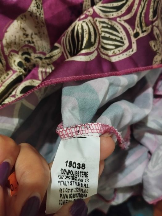 Vestido comprido tons berinjela novo