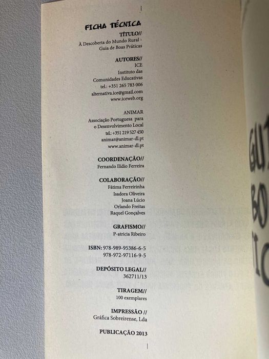 À Descoberta do Mundo Rural: Guia de Boas Práticas