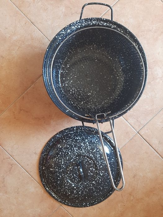 Panela fritadeira esmaltada 25cm de diâmetro