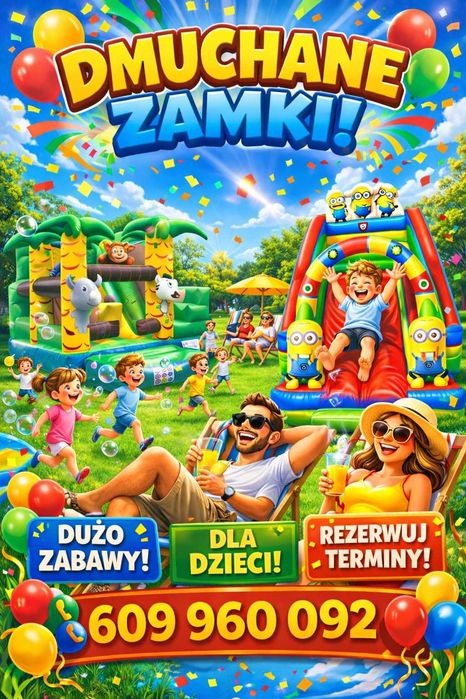 Dmuchańce, Zamki Dmuchane- WYNAJEM ZAMKÓW-Zjeżdżalnie