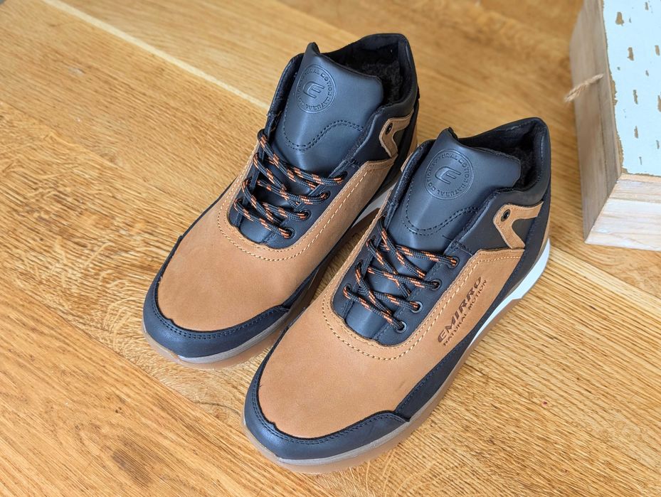 Чоловічі зимові черевики натуральна шкіра теплі і зручні БОтинки мужск