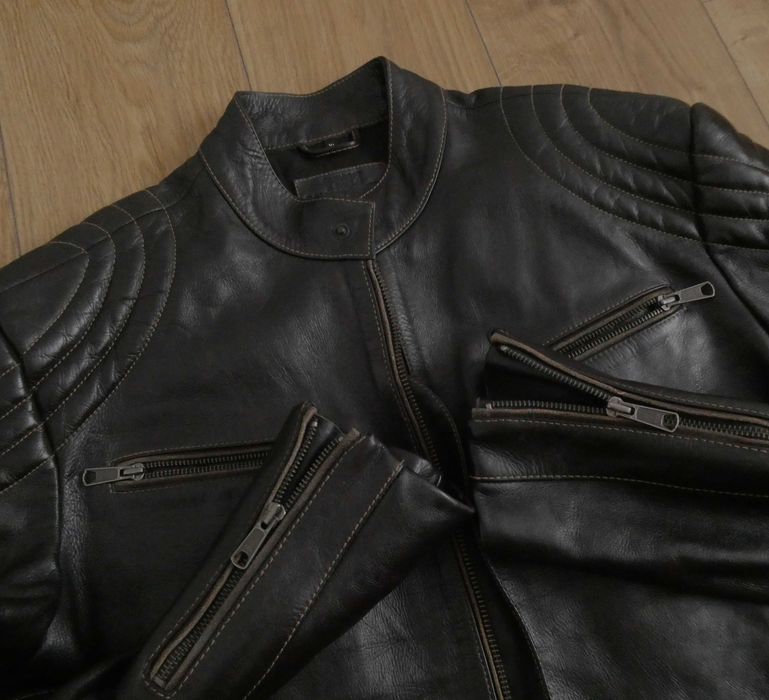 Kurtka skórzana męska TRU3 skóra PILOTKA biker XL